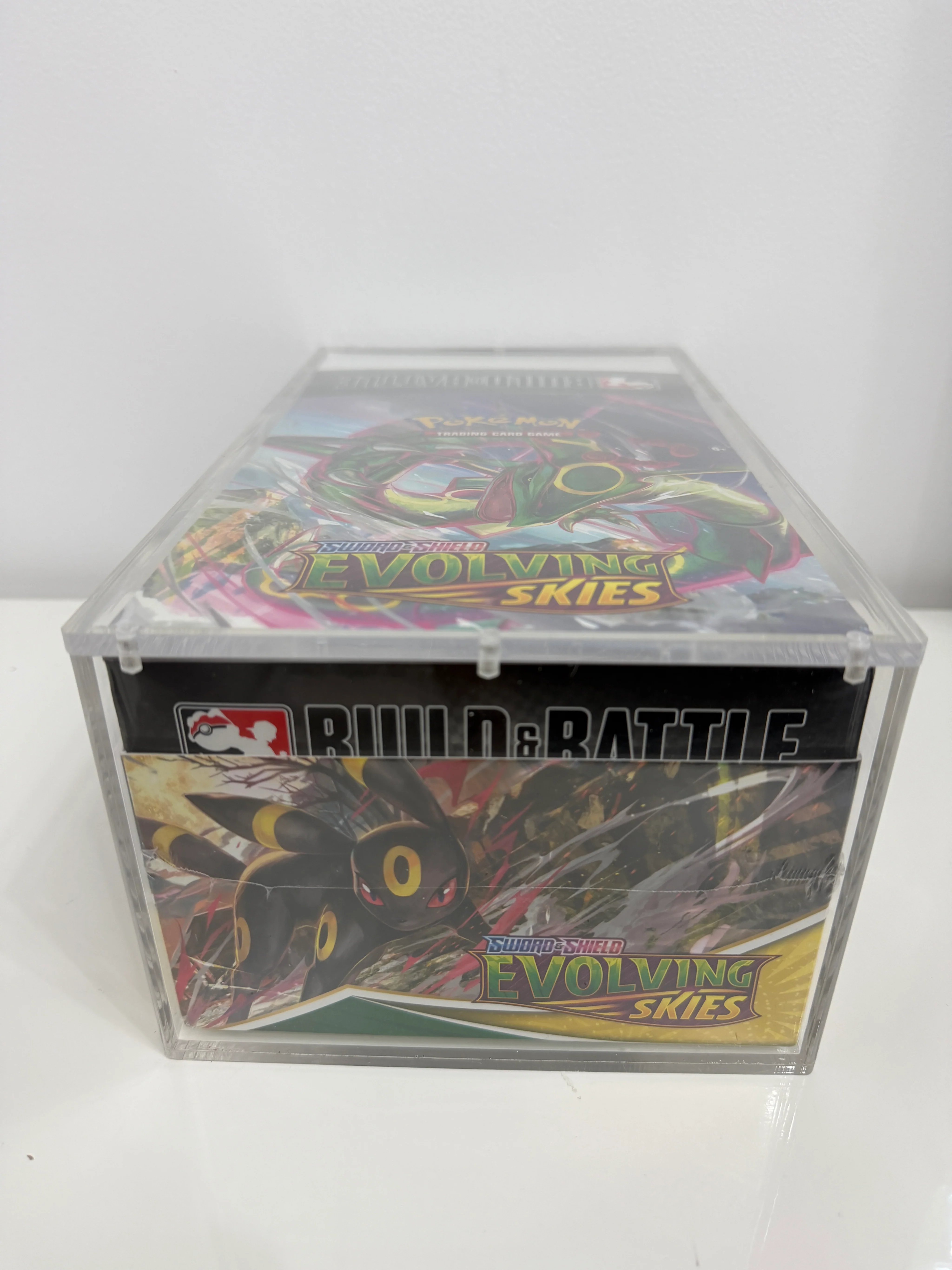 Pokemon TCG Evolving Skies Display Booster Bundle Build & Battle 10X Boxes with Acrylic Case (New Sealed Case)